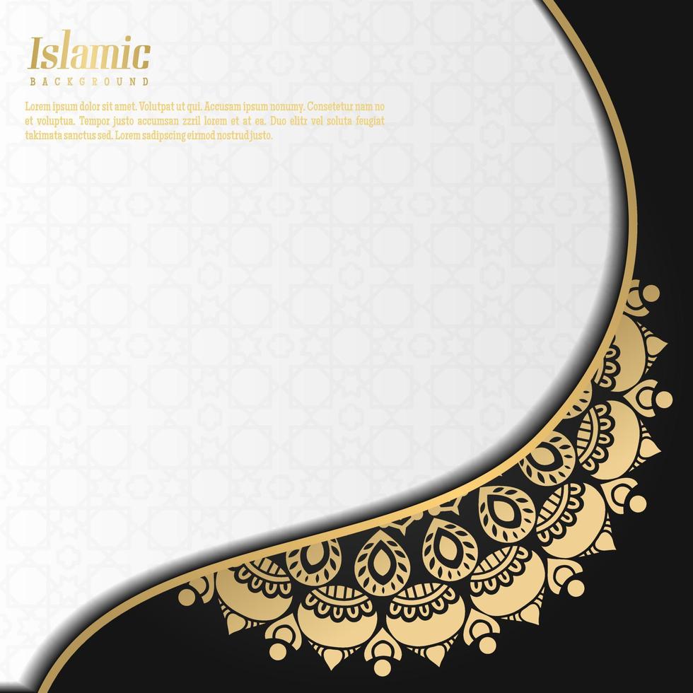 islamic greeting ramadan kareem card design background with modern ornament vector