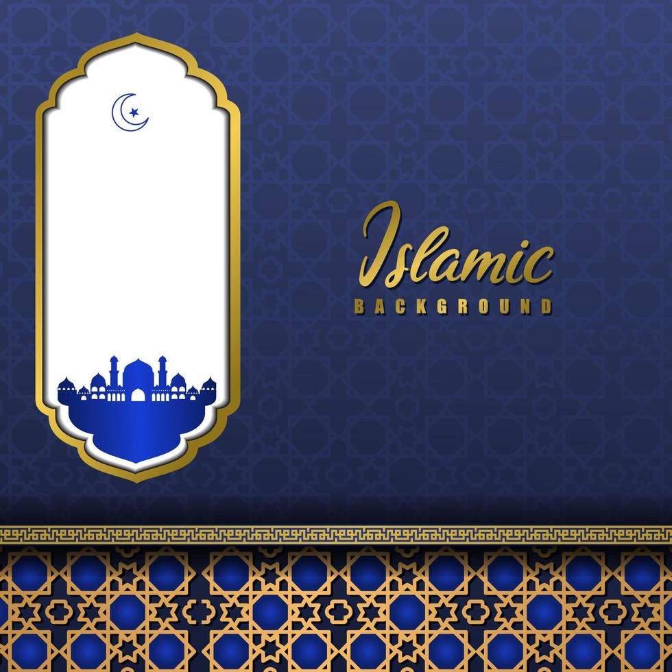 islamic greeting ramadan kareem card design background with modern ornament vector