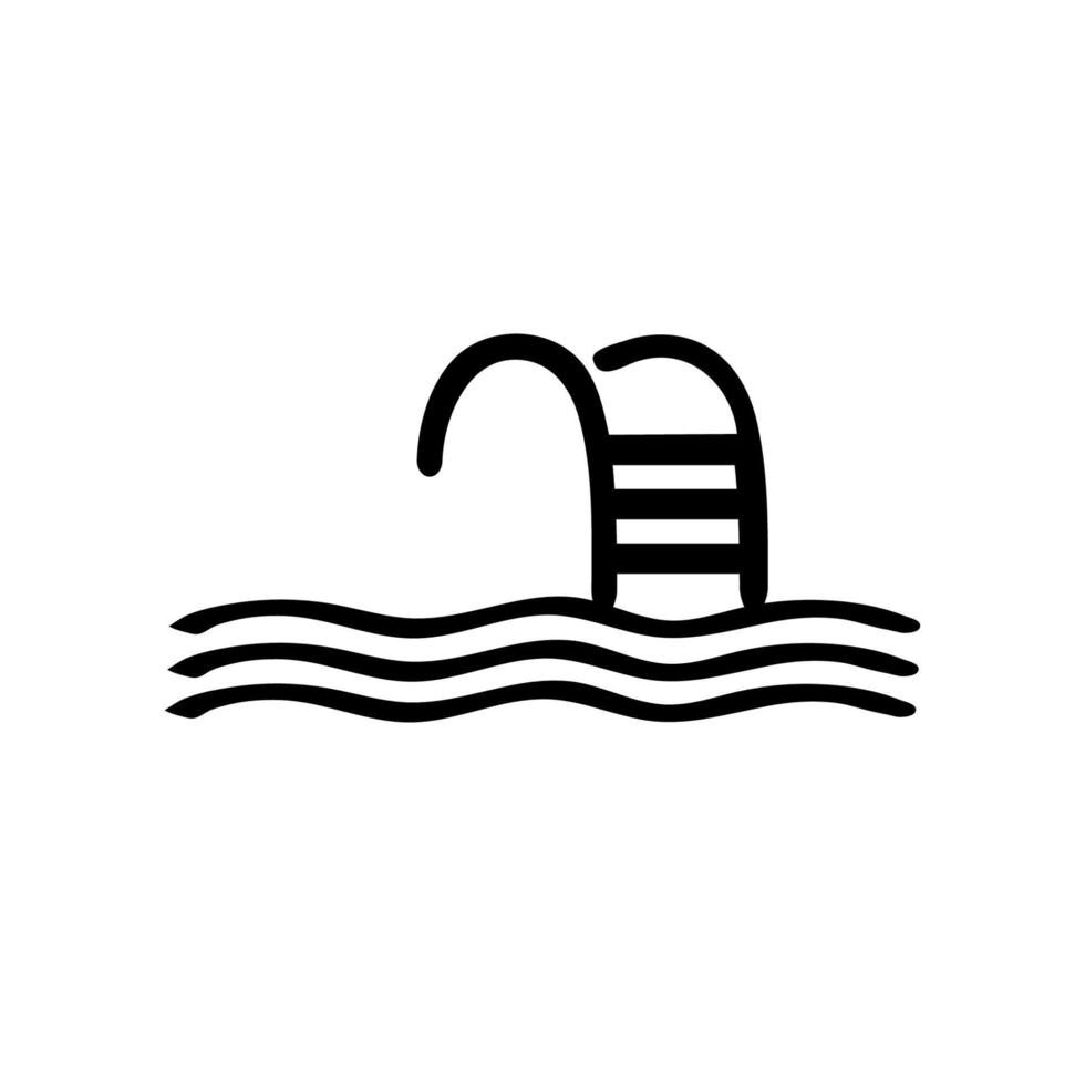 piscina escalera icono ilustración aislado vector señal símbolo