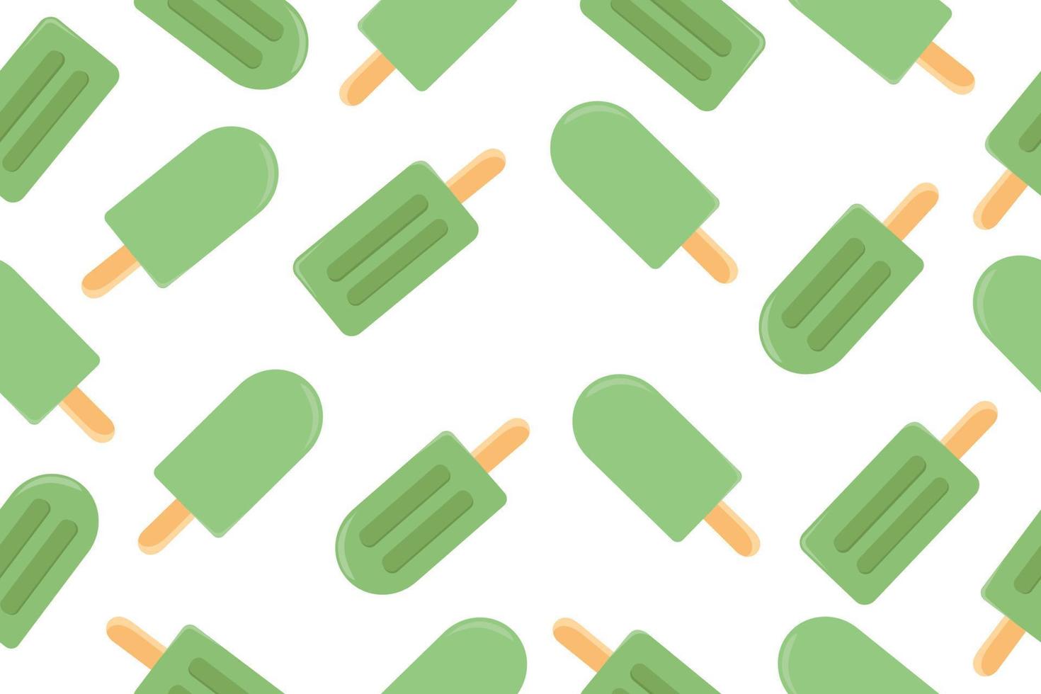 Seamless pattern of ice cream. Vector illustration on a white background