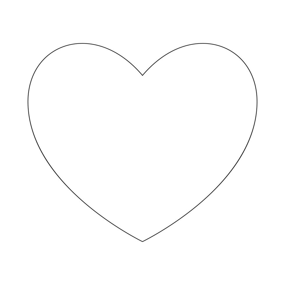 un icono de corazón, un símbolo de amor. una ilustración resaltada en un fondo blanco. vector