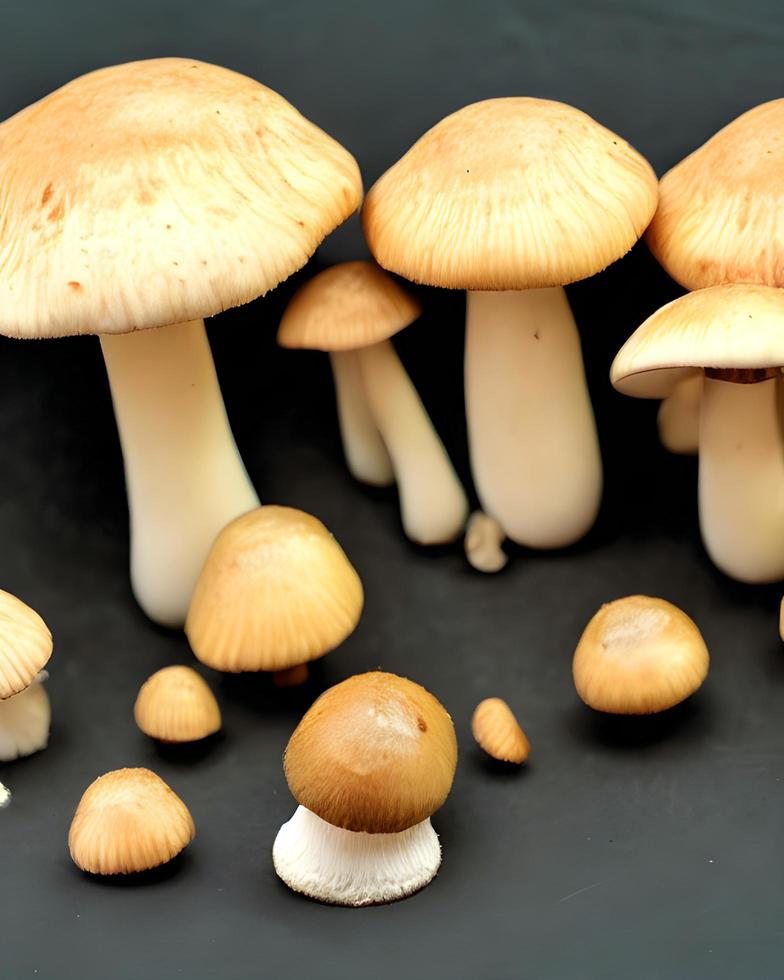 Fresh Mushrooms in Garden photo