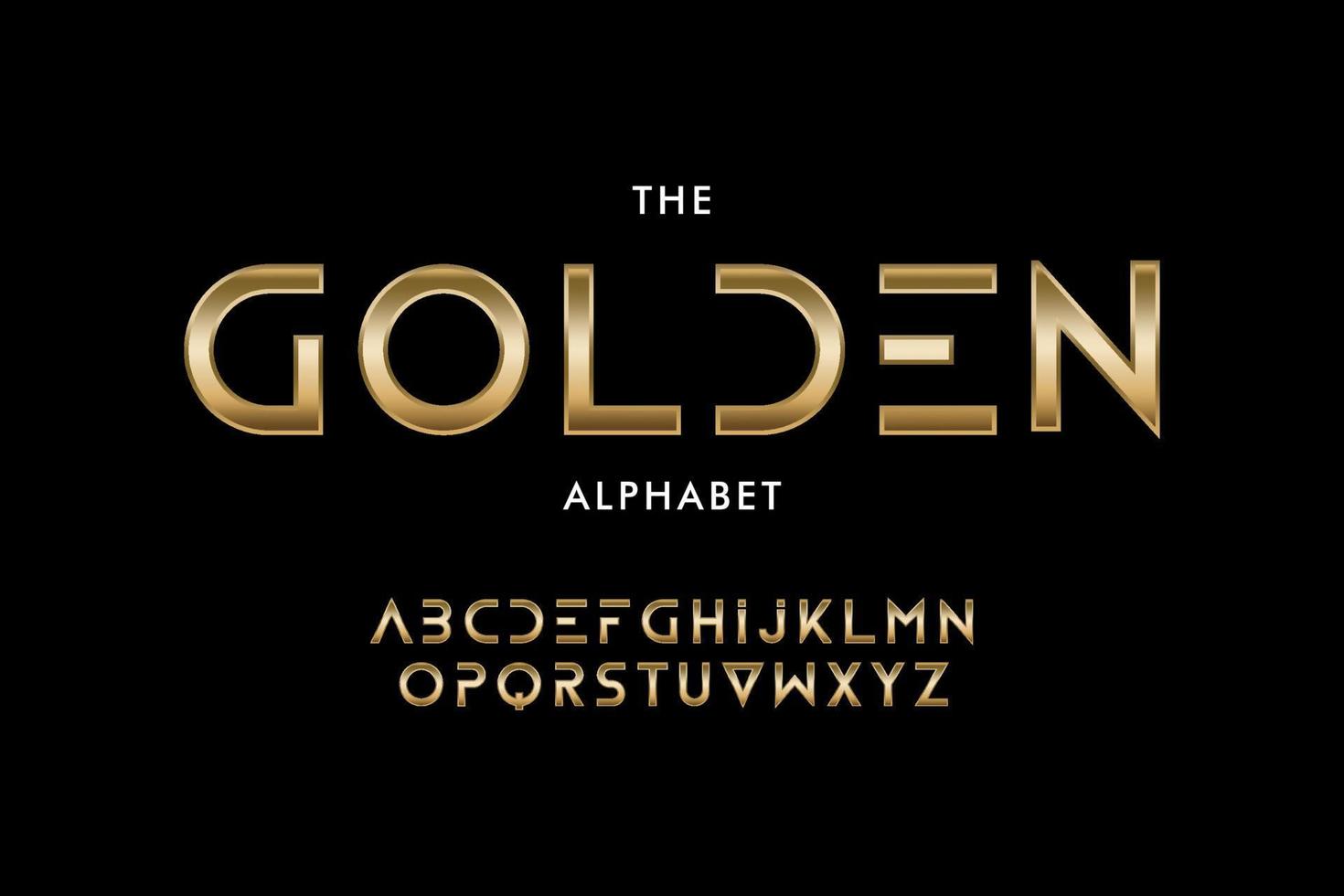 modern futuristic alphabet font. gradient metal typeface vector