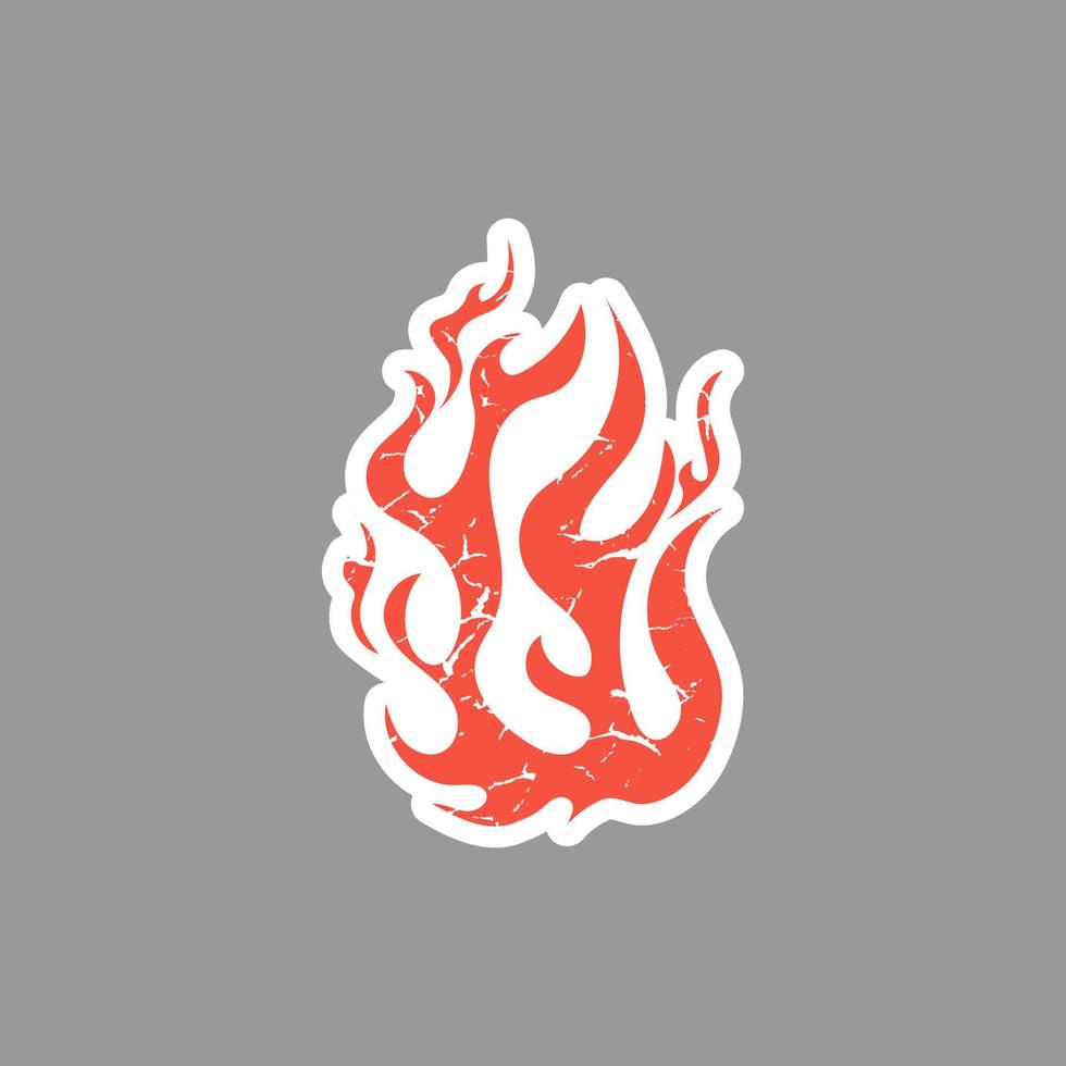 ilustración de fuego dibujada a mano sobre fondo negro para el diseño de elementos. silueta de llamas para elemento de diseño. vector