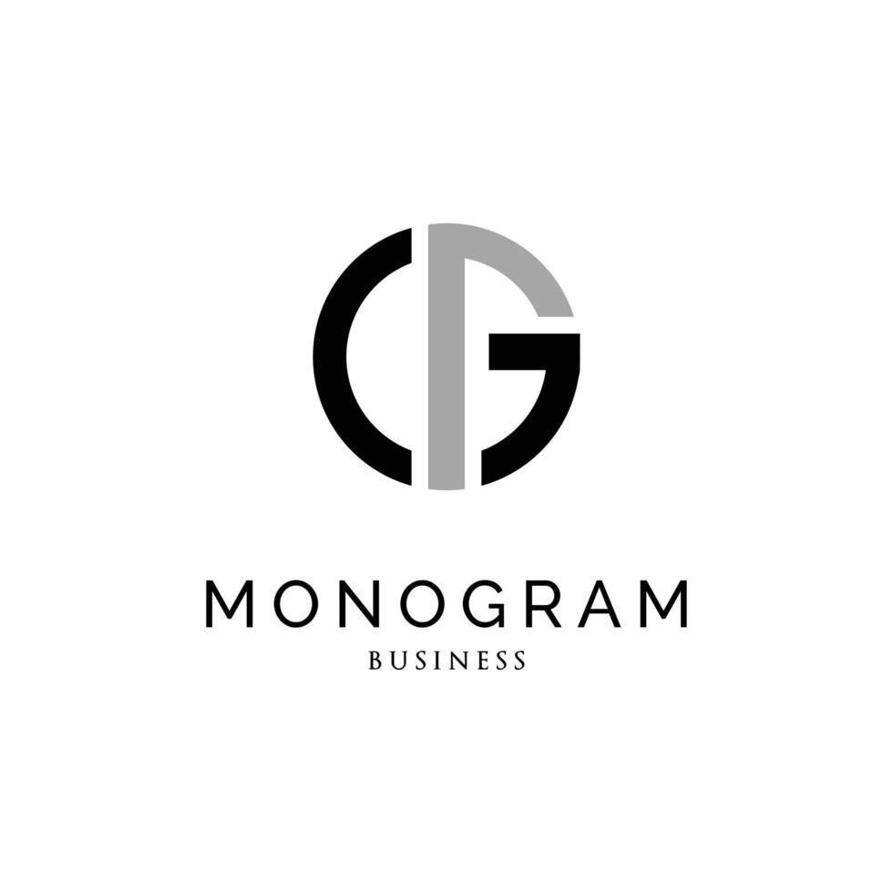 Initial Letter GP Monogram Icon Logo Design Template vector