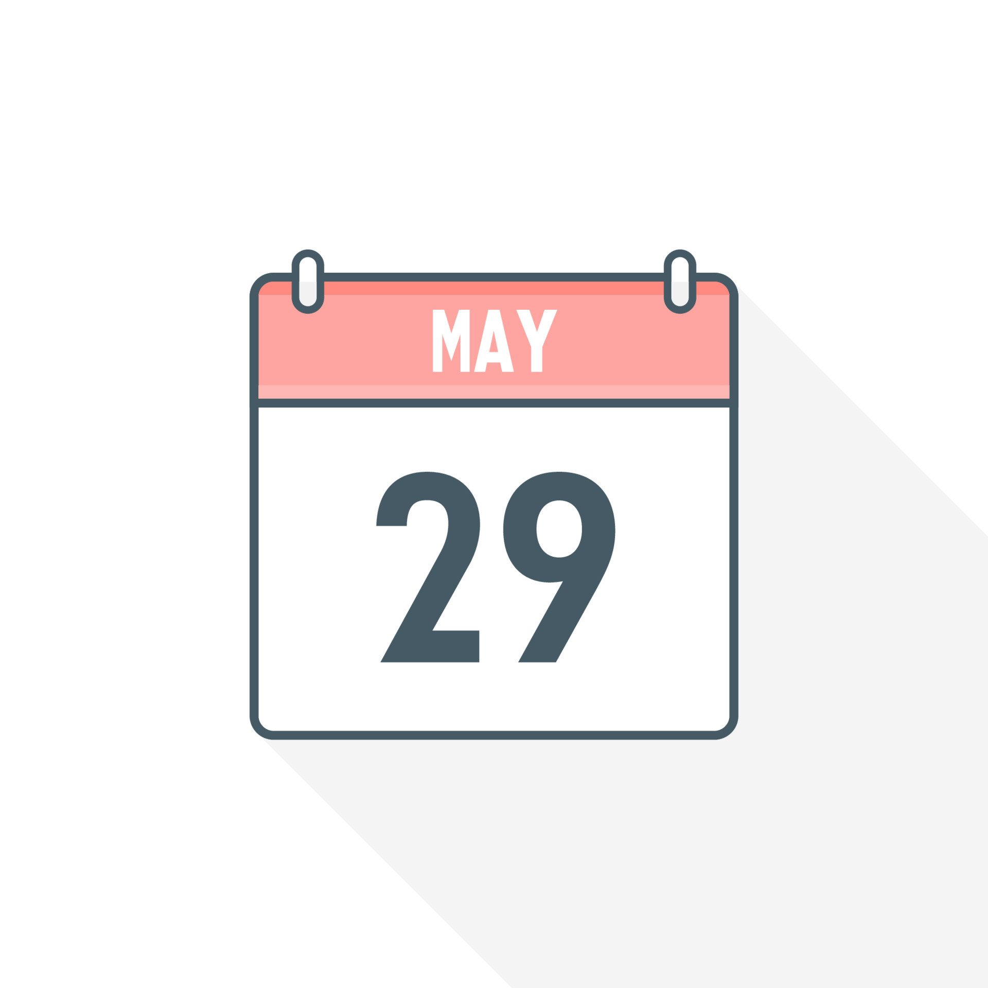 29th May calendar icon May 29 calendar Date Month icon vector 29th May calendar icon May 29 calendar Date Month icon vector