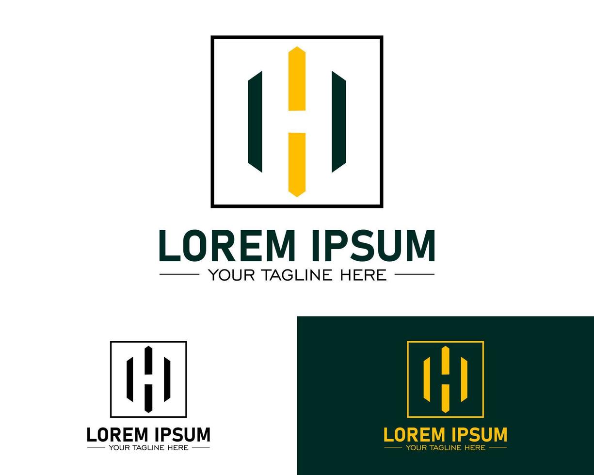 Letter H luxury premium logo. vector
