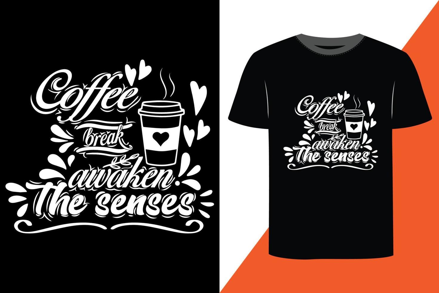 diseño de camiseta listo para imprimir café vector