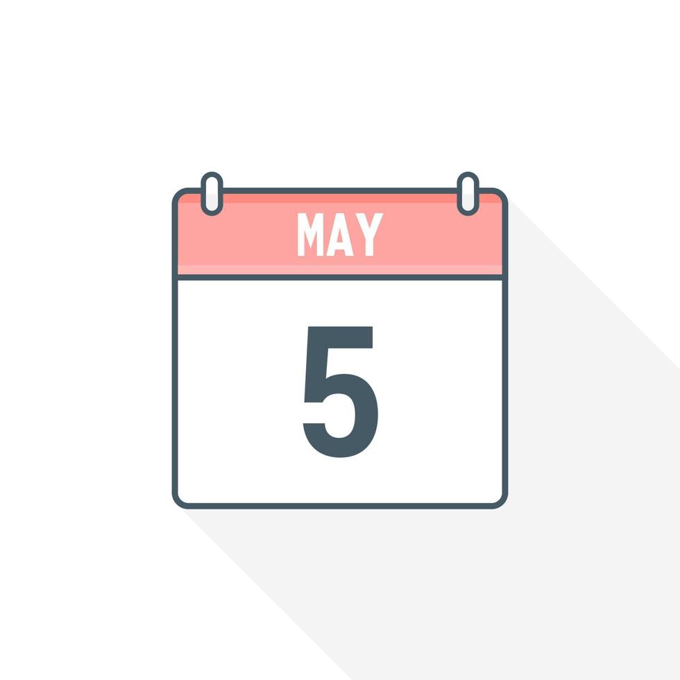 Calendario Del Mes De Mayo Icono de calendario del 5 de mayo. 5 de mayo calendario fecha mes icono vector ilustrador 17188771 Vector en Vecteezy