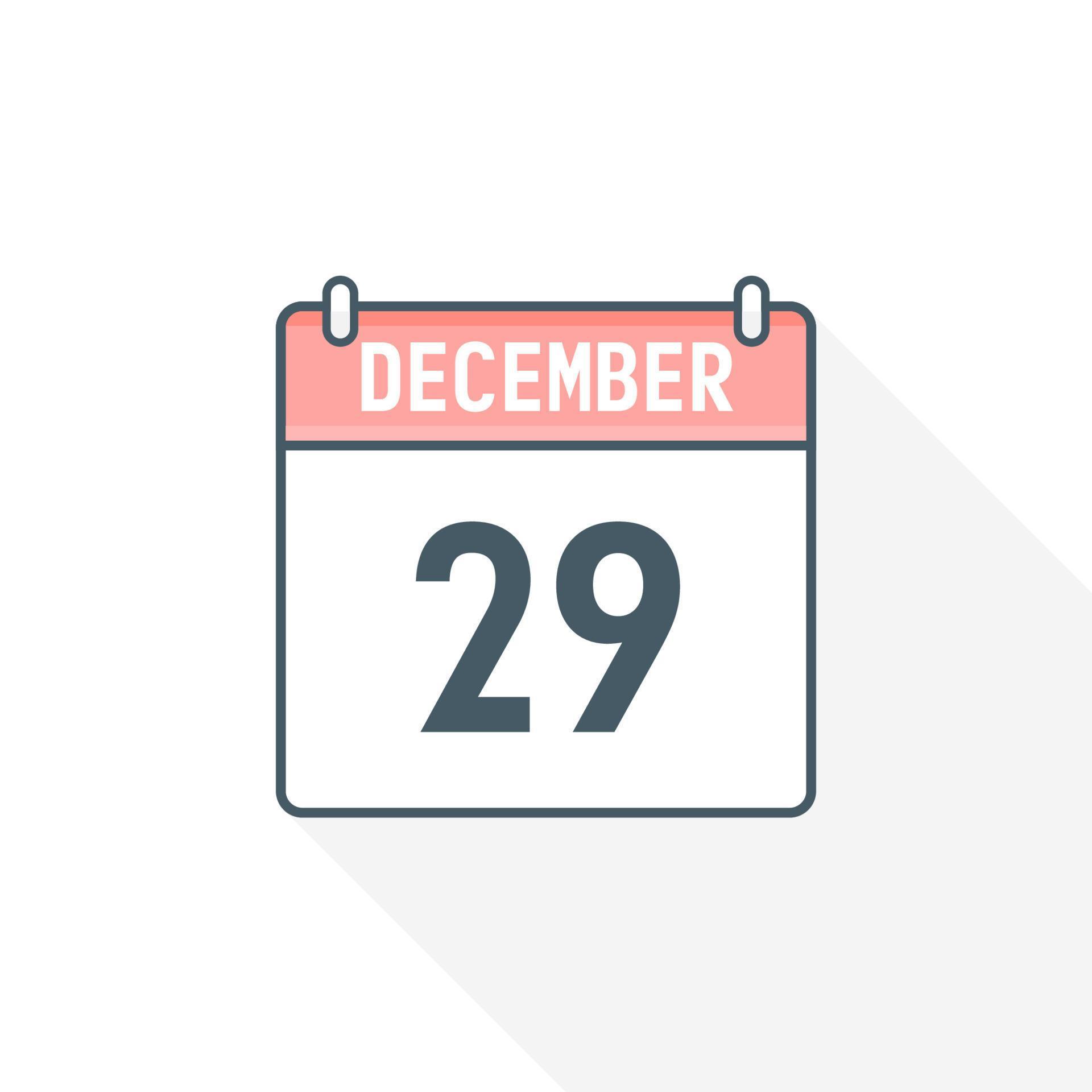 29th December calendar icon December 29 calendar Date Month icon 29th December calendar icon December 29 calendar Date Month icon