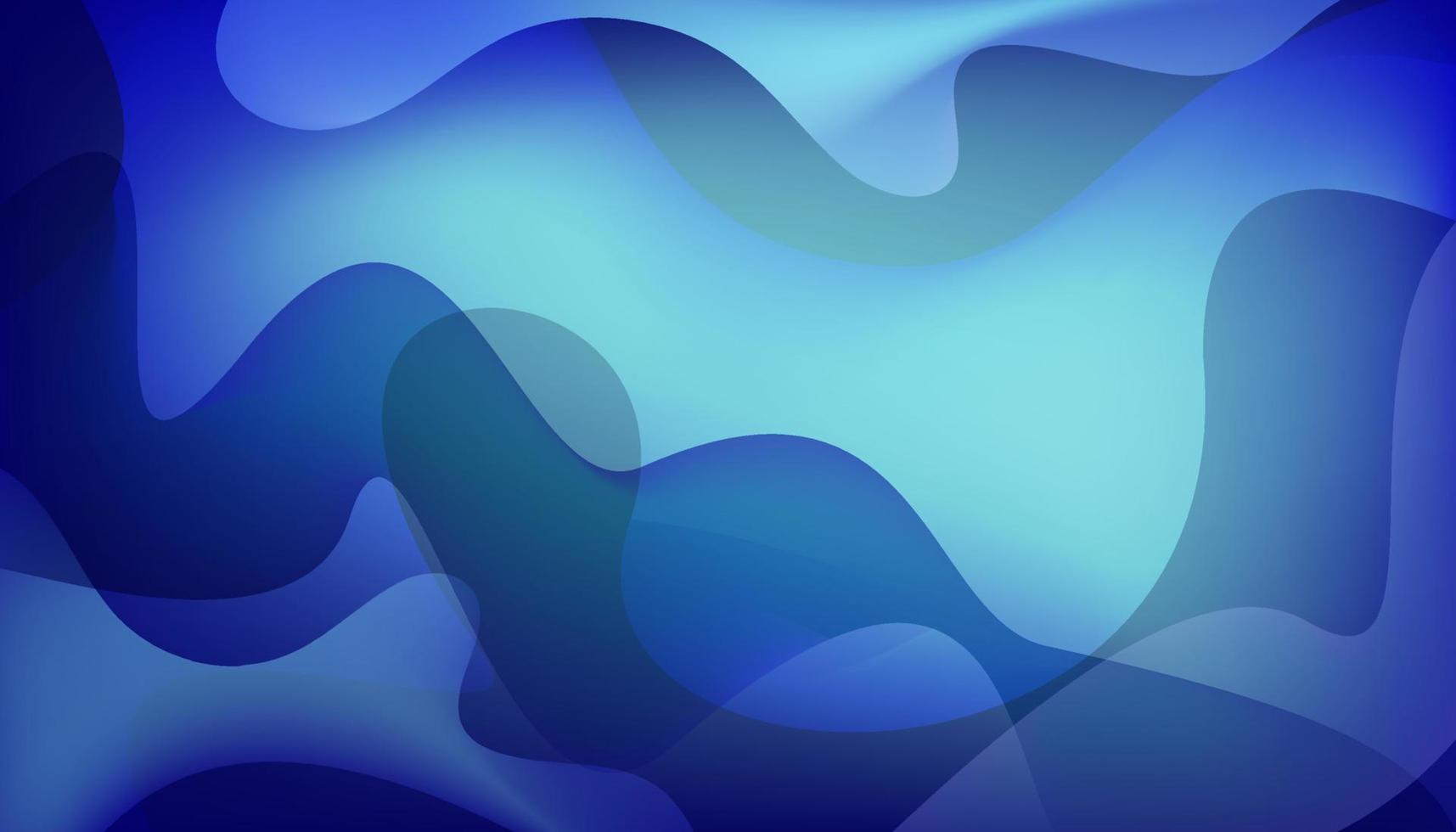 Abstract blue gradient wallpaper, background with free flowing, semi-transparent silky smooth waves. Various shades of blue, soft lighting. Element for prints, design vector