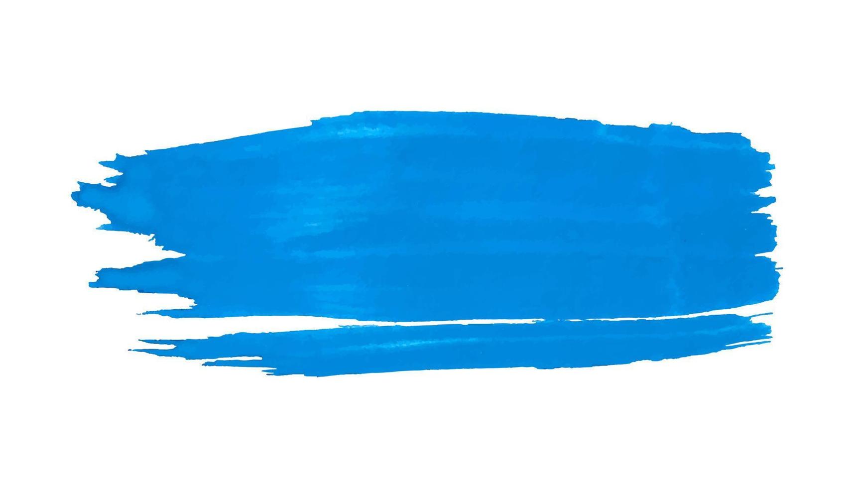 trazo de pincel acuarela abstracta aislado sobre fondo blanco. Fondo de cielo azul vectorial con textura grunge. vector