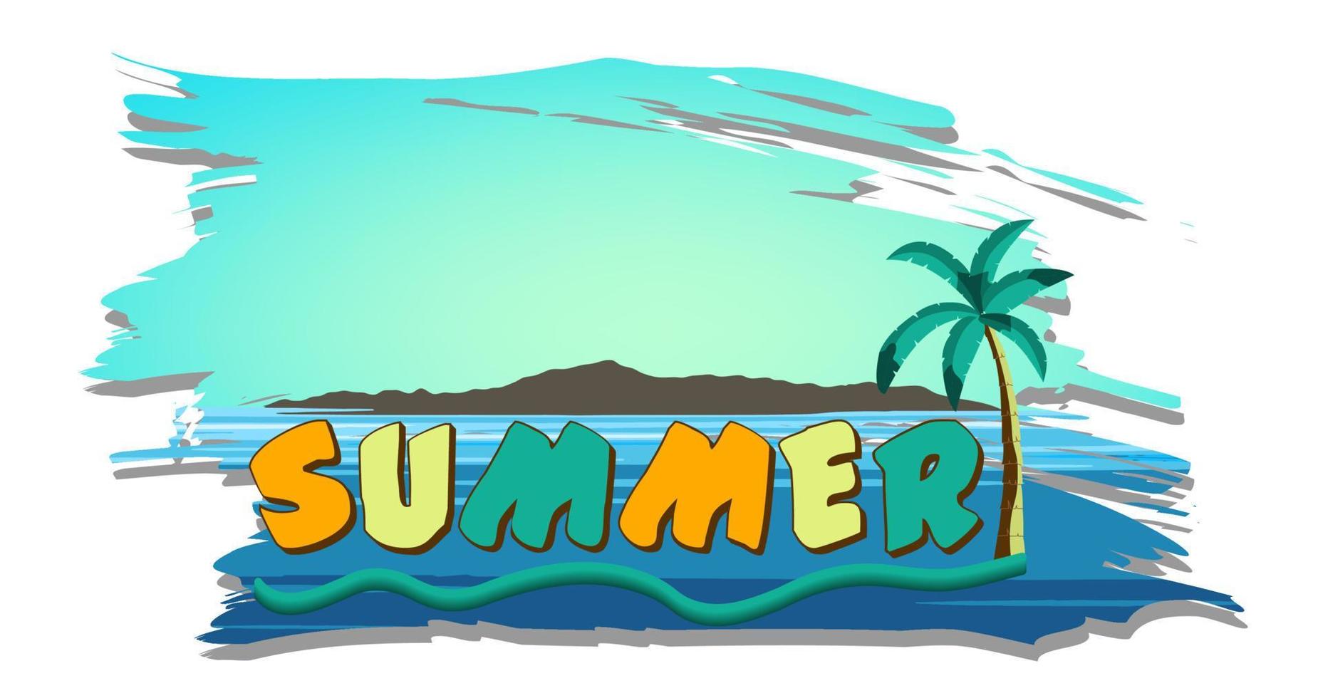 summer beach brush vector