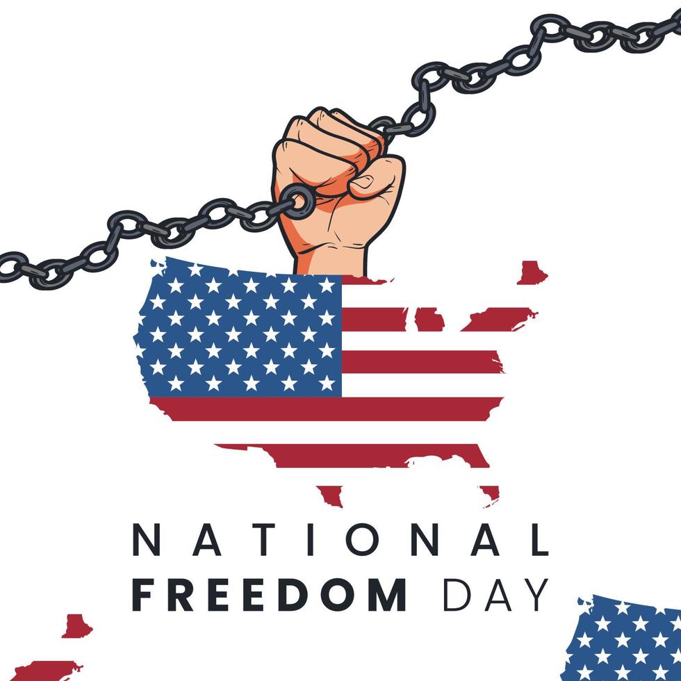 National Freedom Day. Freedom for all Americans. EPS 10. vector