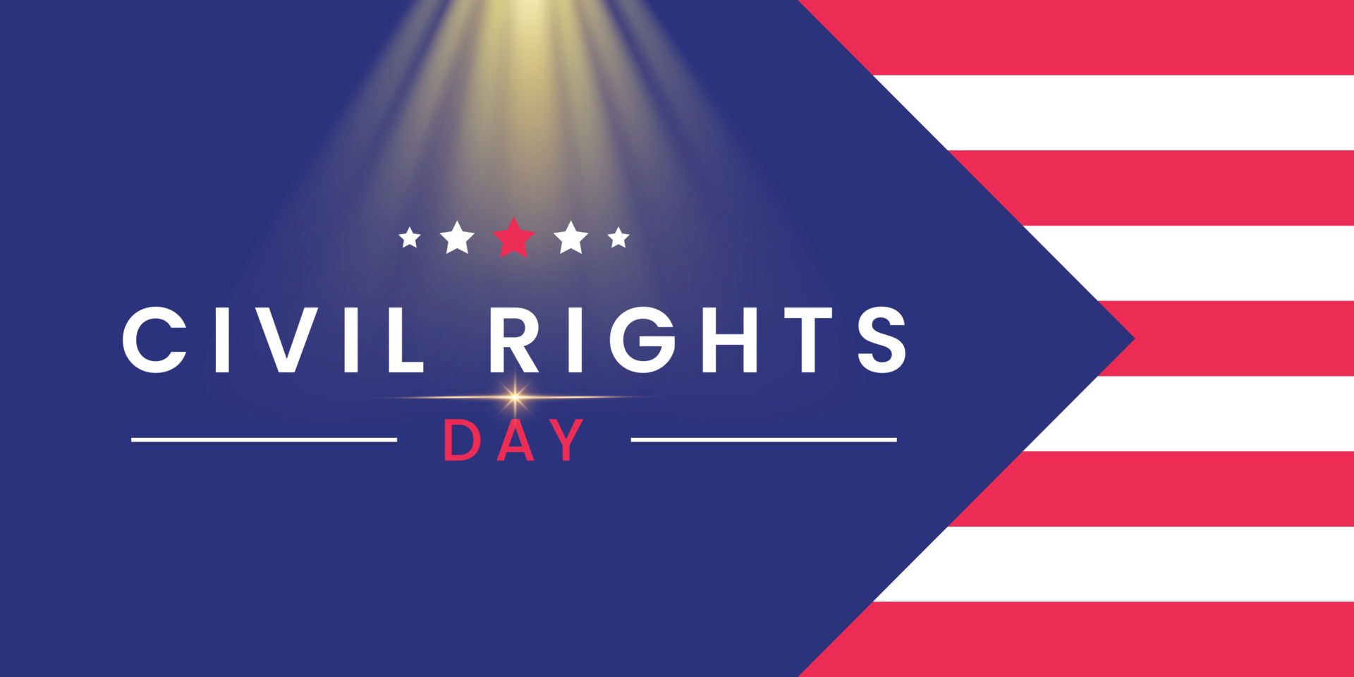 Civil rights day theme template illustration. Banner Civil Rights Day
