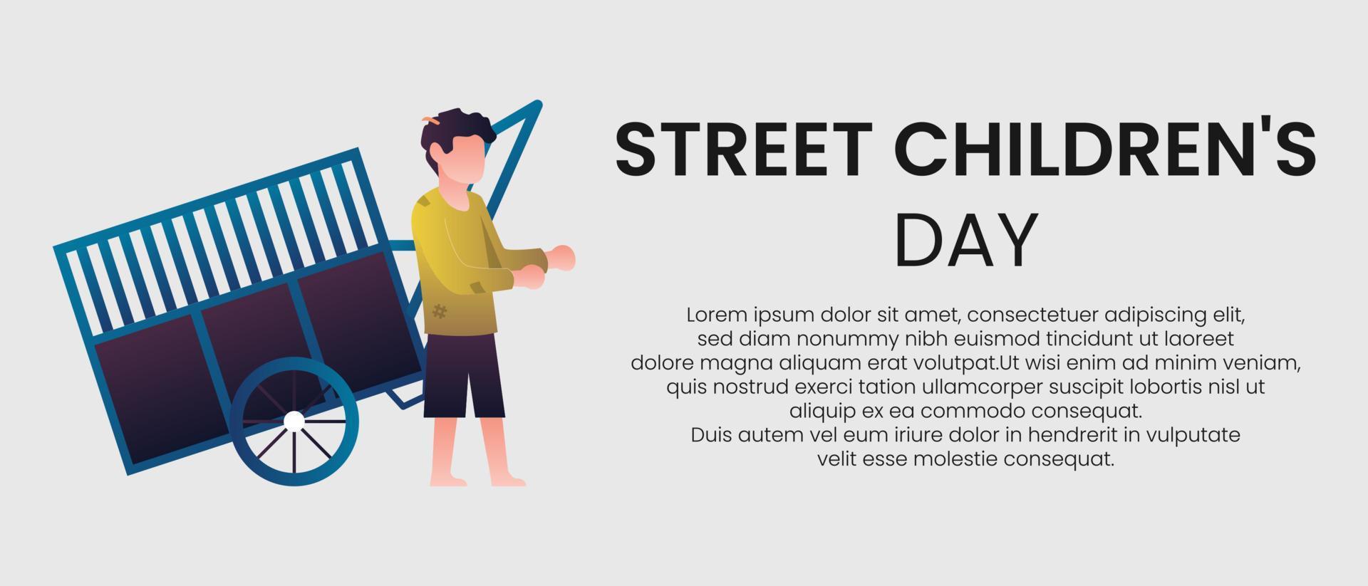 Street Children's Day. Provides a voice for children that live on the street so their rights cannot be ignored. Vector EPS10.