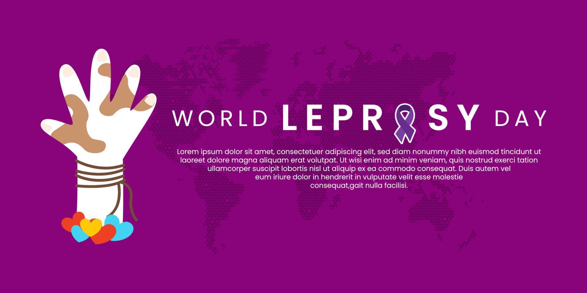 Vector illustration on the theme of World Leprosy Day in January. EPS 10.