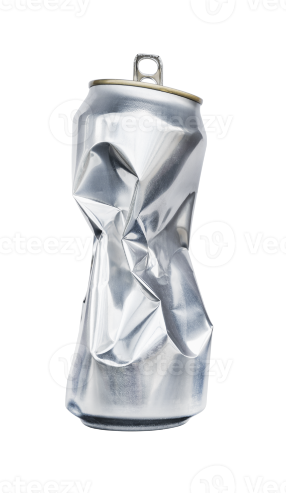 Compressed shiny aluminum can 17189164 PNG