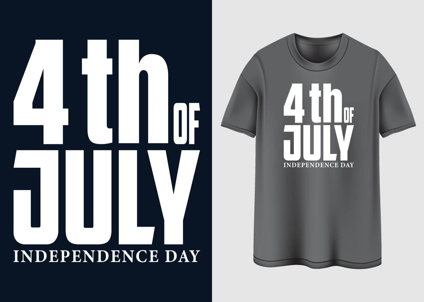 diseño de camiseta feliz día de la independencia vector