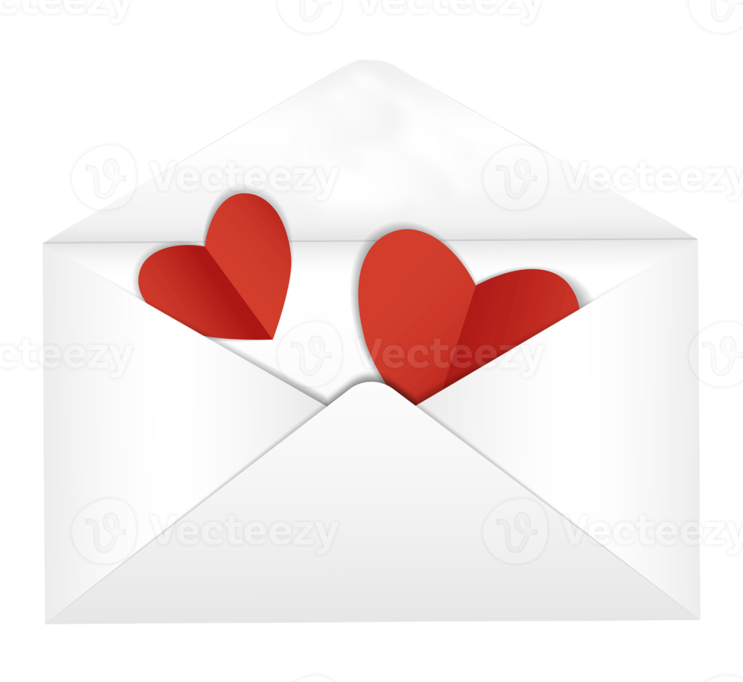 envelope com coração png