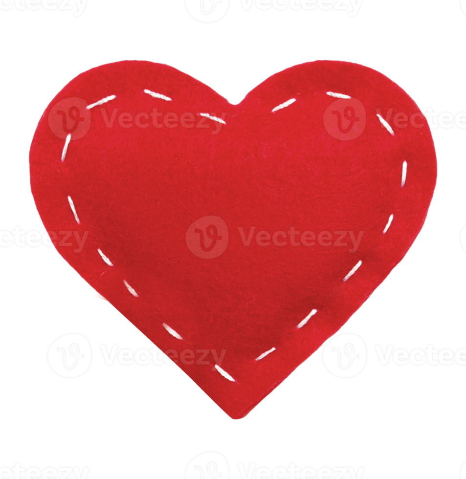 red heart isolated png