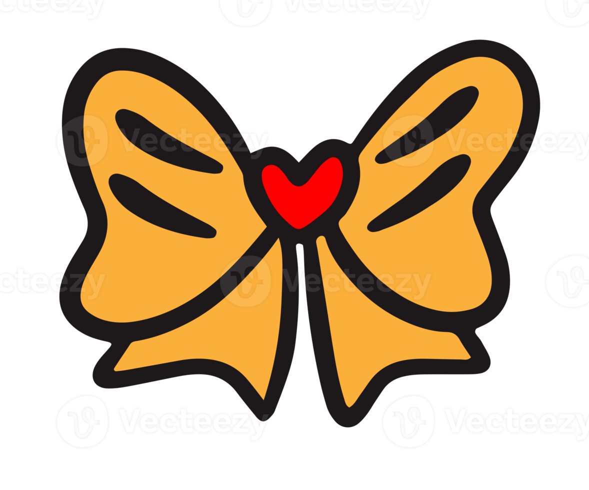 red heart bow tie png