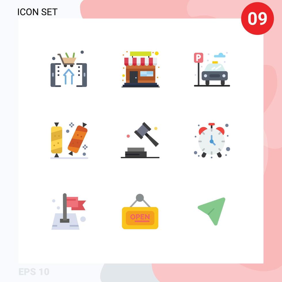 Set of 9 Modern UI Icons Symbols Signs for business sugar city halloween candy Editable Vector Design Elements