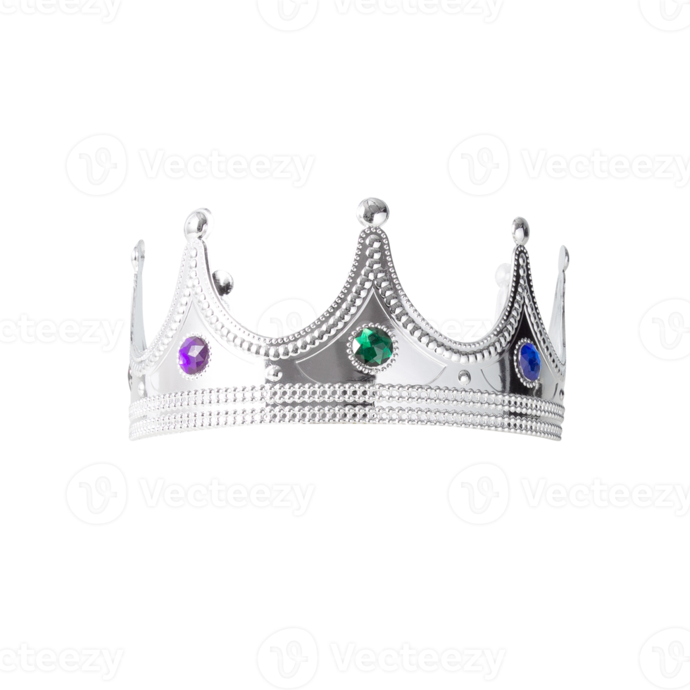 Realistic Silver Crown cutout, Png file