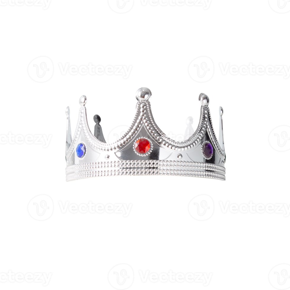 Realistic Silver Crown cutout, Png file