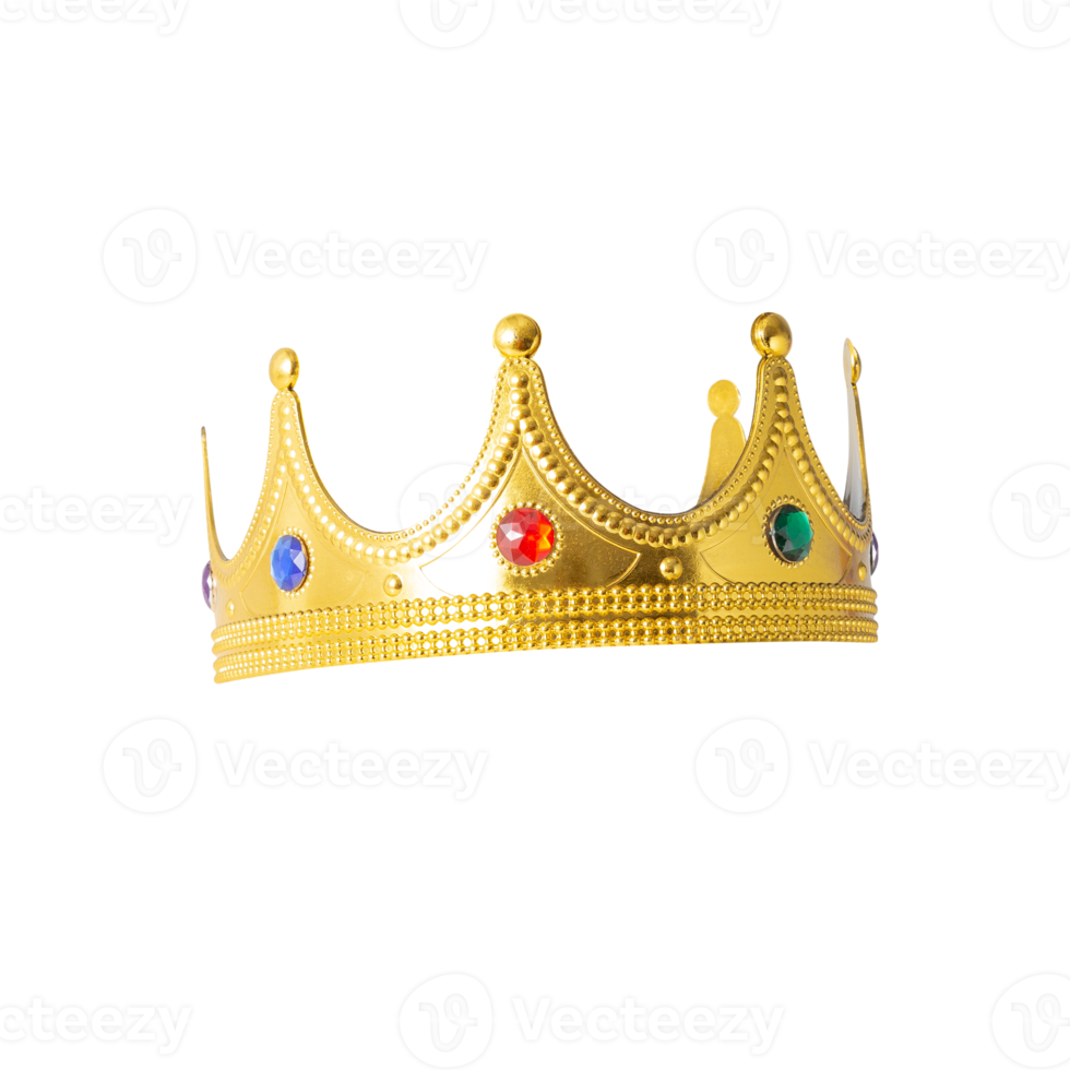 Realistic Golden Crown cutout, Png file