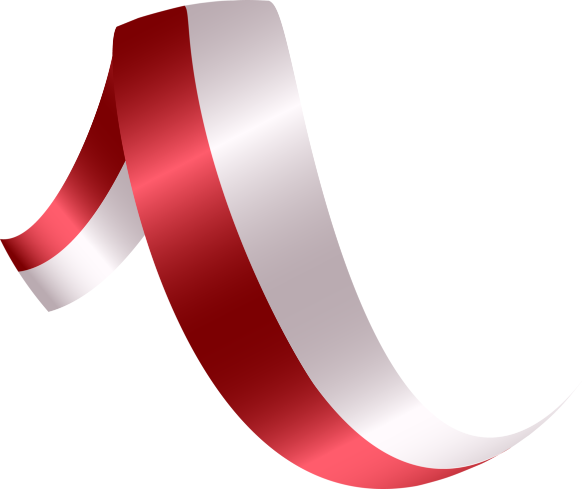 indonesian flag red and white luxury ribbon png