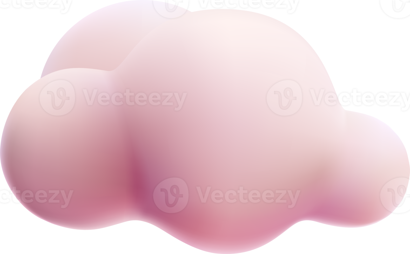 3d fluffy cloud cartoon style png