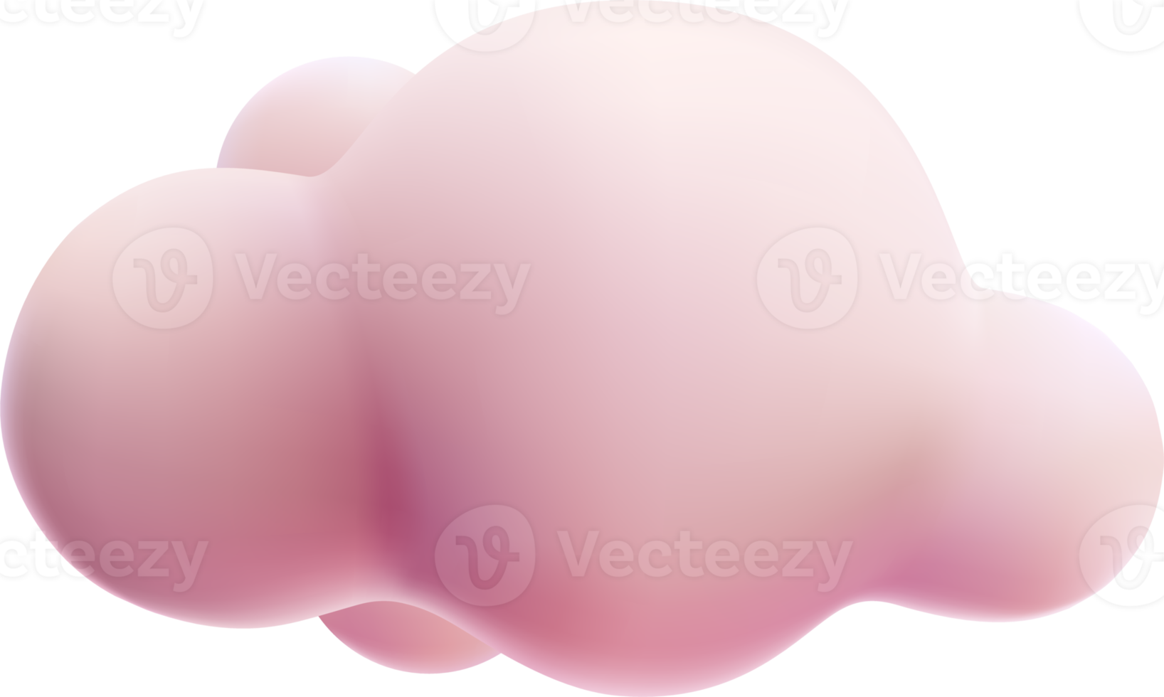 3d fluffy cloud cartoon style png