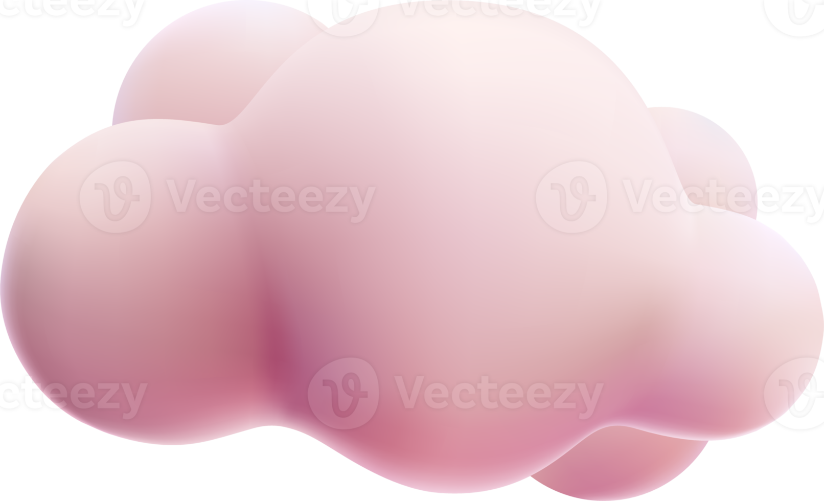 3d fluffy cloud cartoon style png