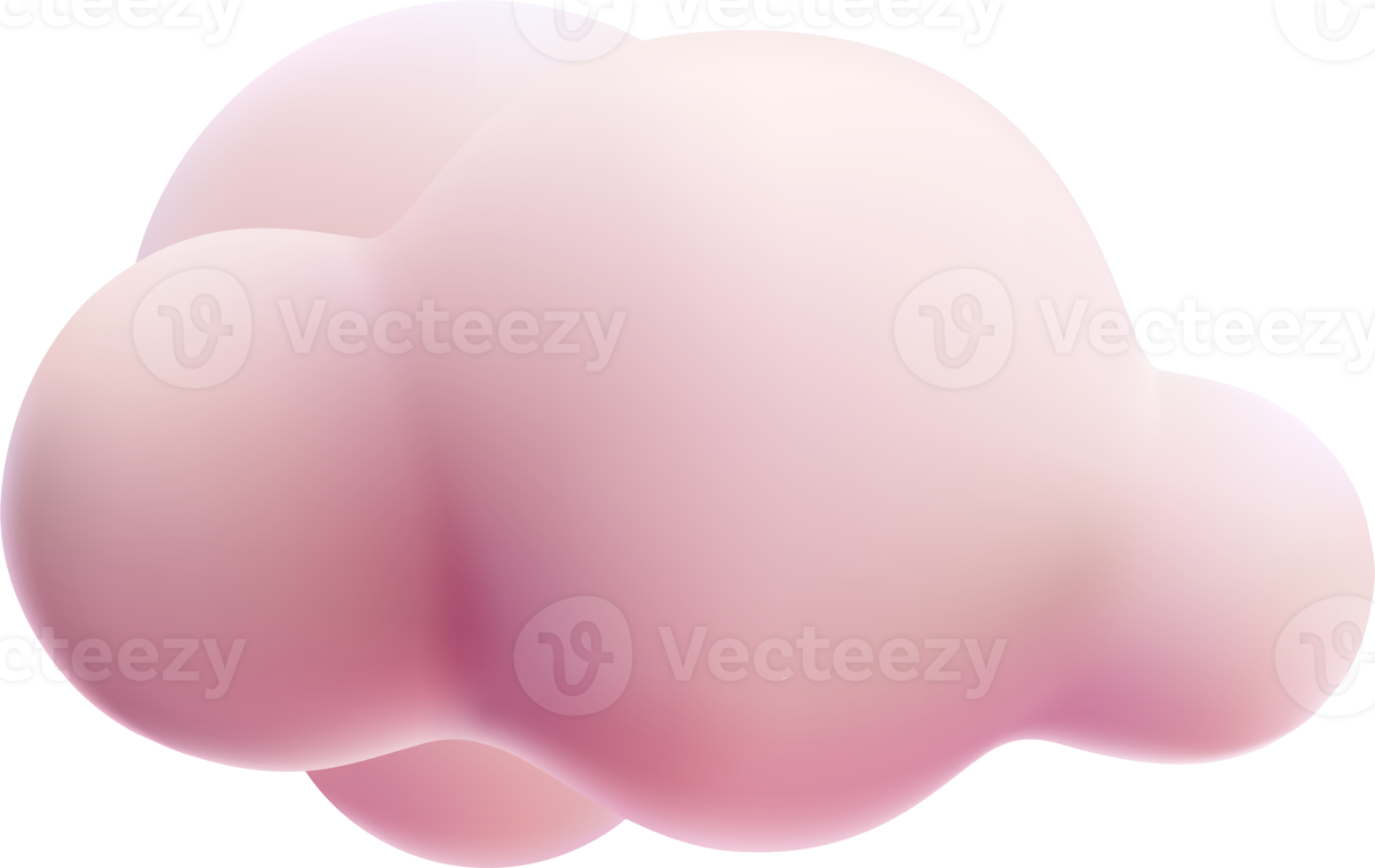 3d fluffy cloud cartoon style png