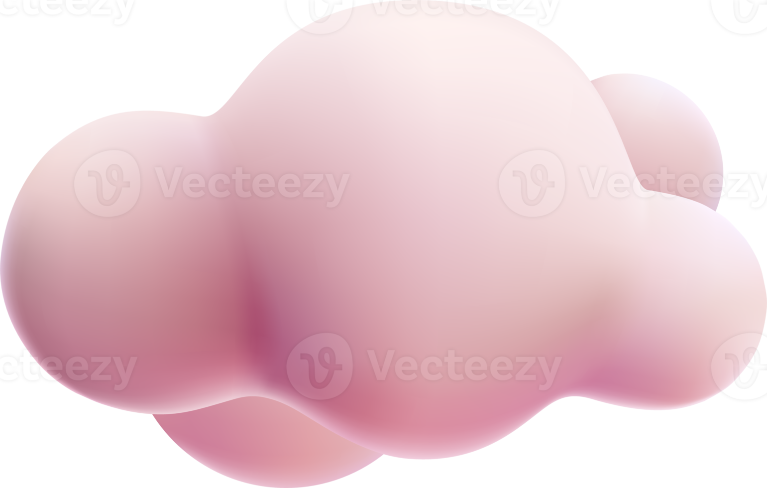 3d fluffy cloud cartoon style png