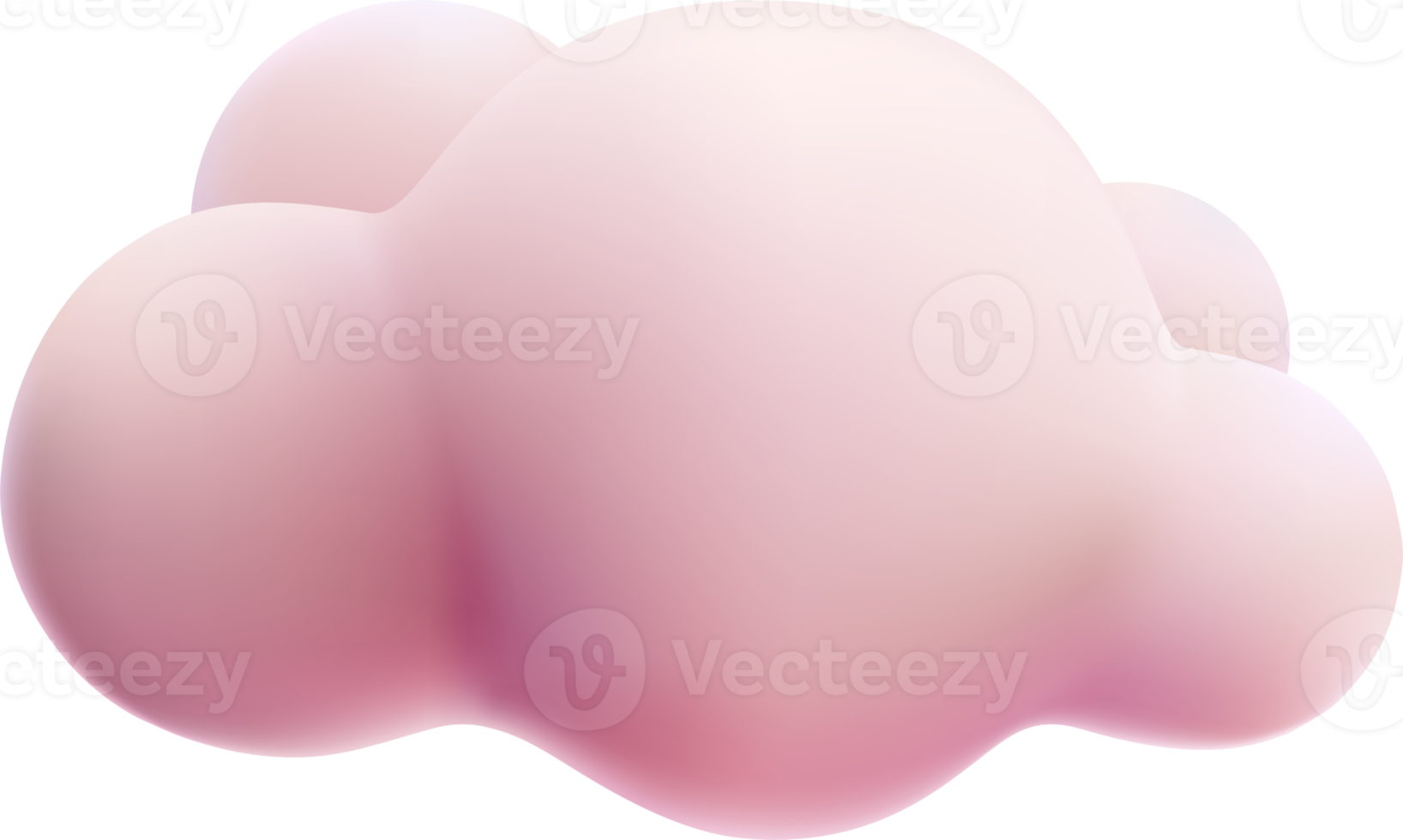 3d fluffy cloud cartoon style png