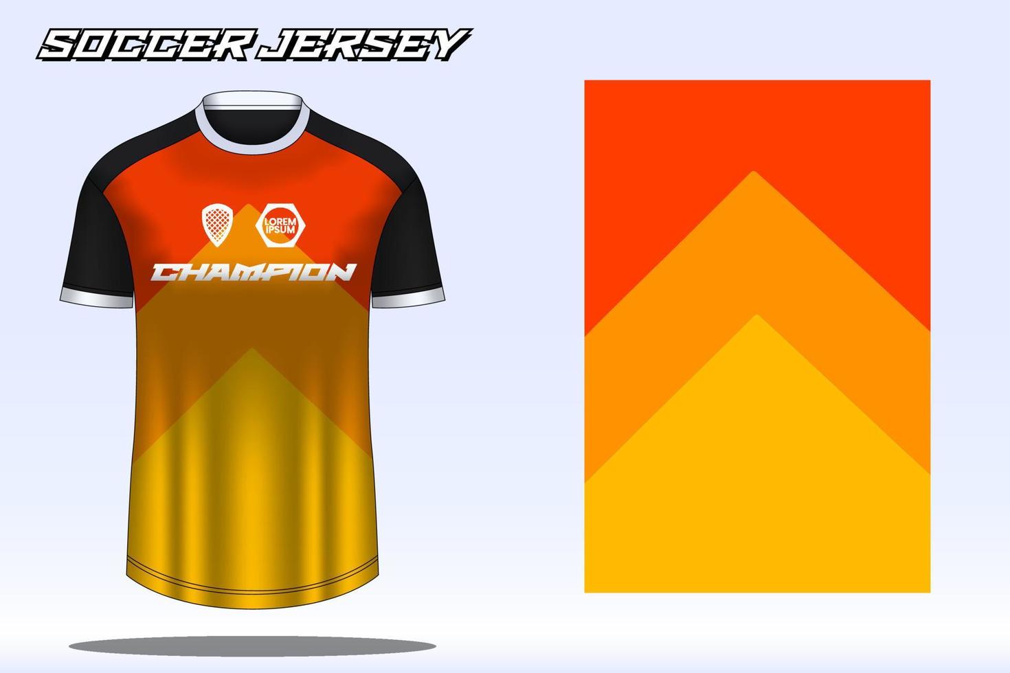 Soccer jersey sport t-shirt design mockup for football club vector