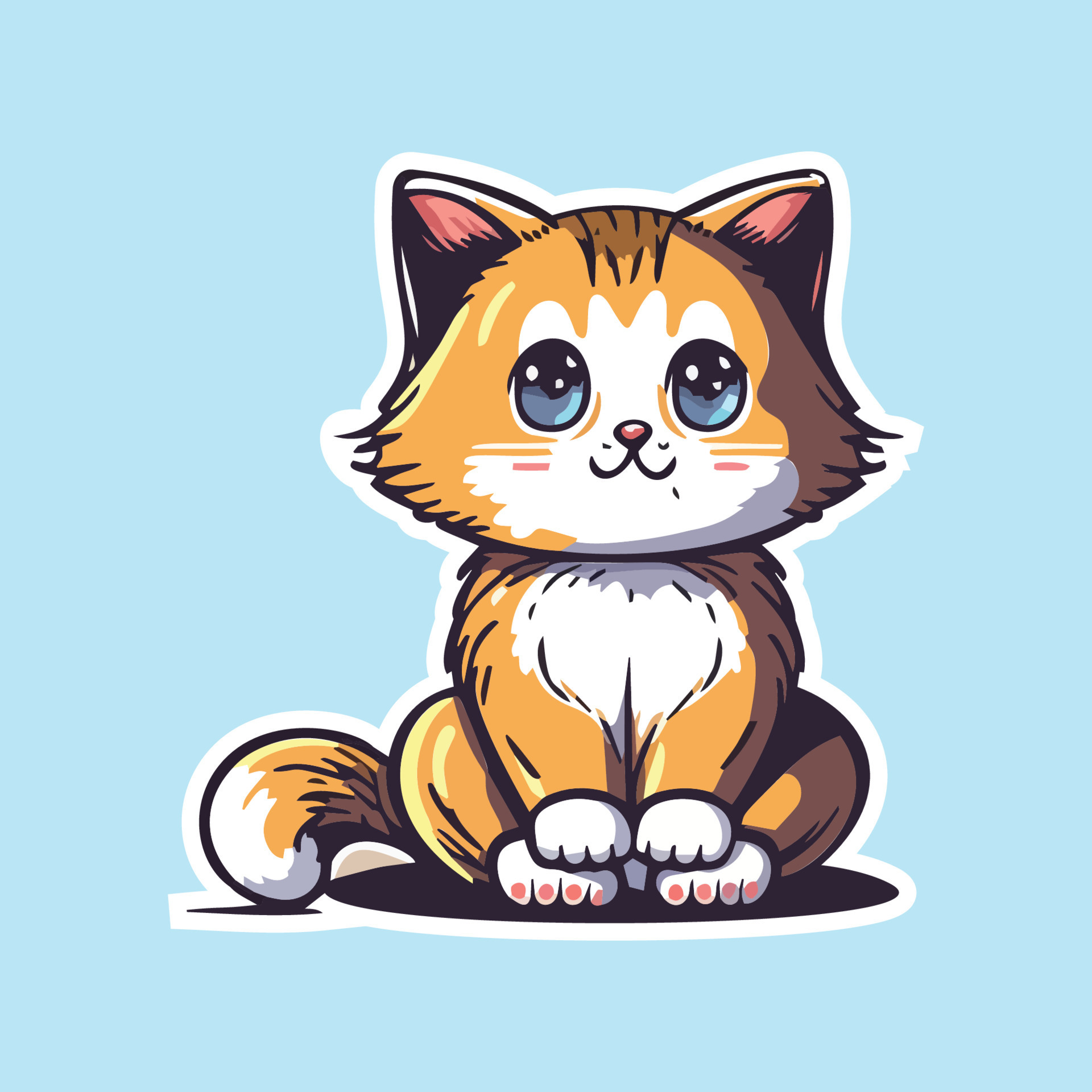 Draw vector illustration character design collection stickers funny cats  Doodle cartoon style 17189664 Vector Art at Vecteezy