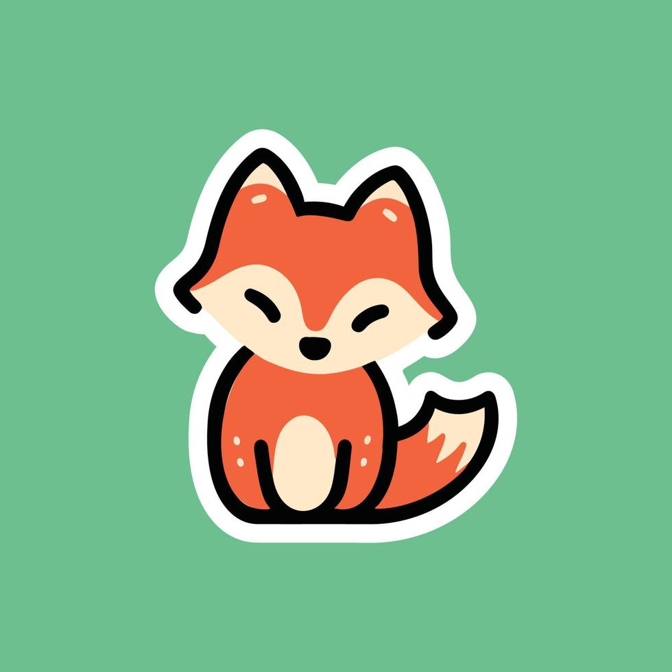 Cute cartoon fox. Funny red fox for collection. Emotion little ...