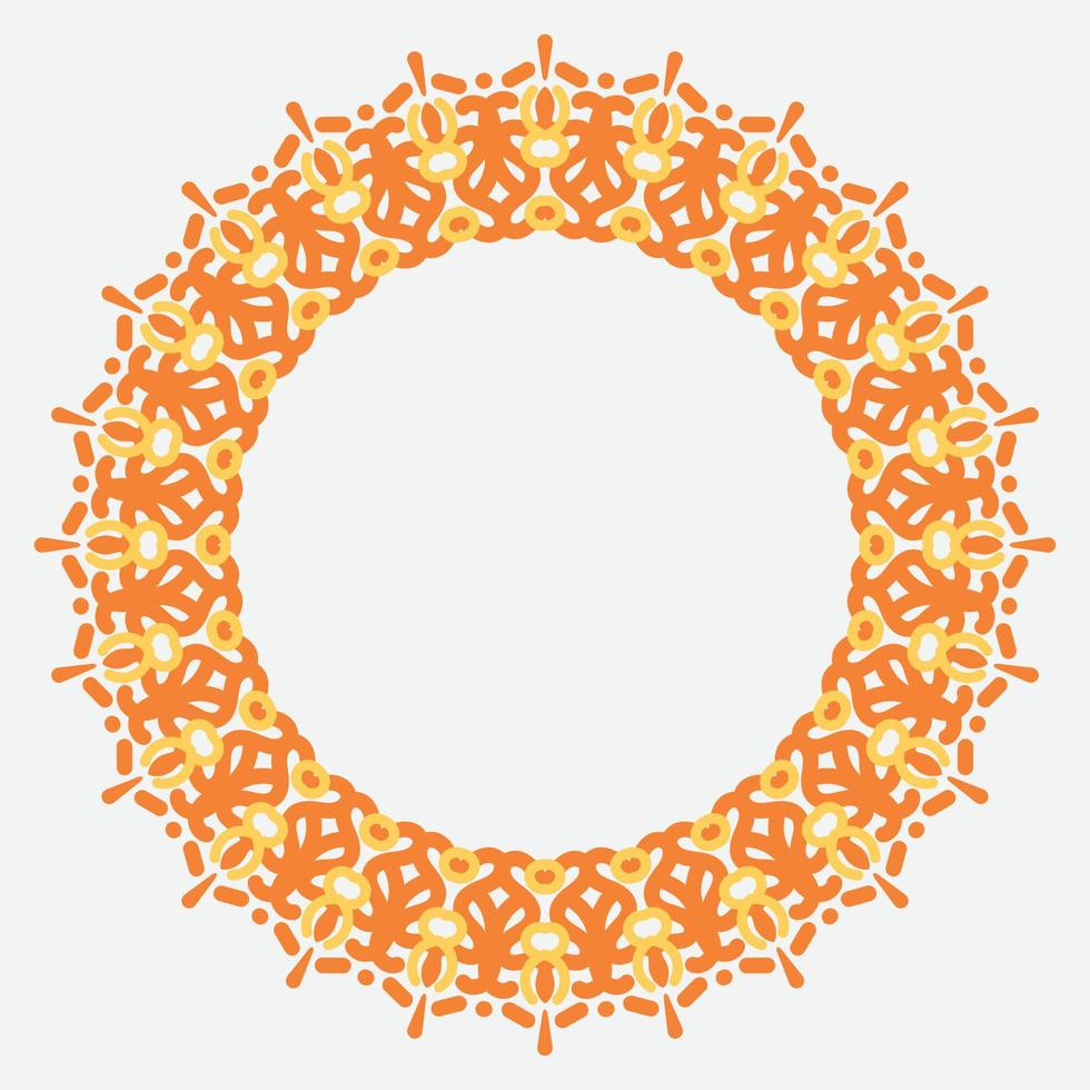decorative round frame. circle frame. Vector design element.