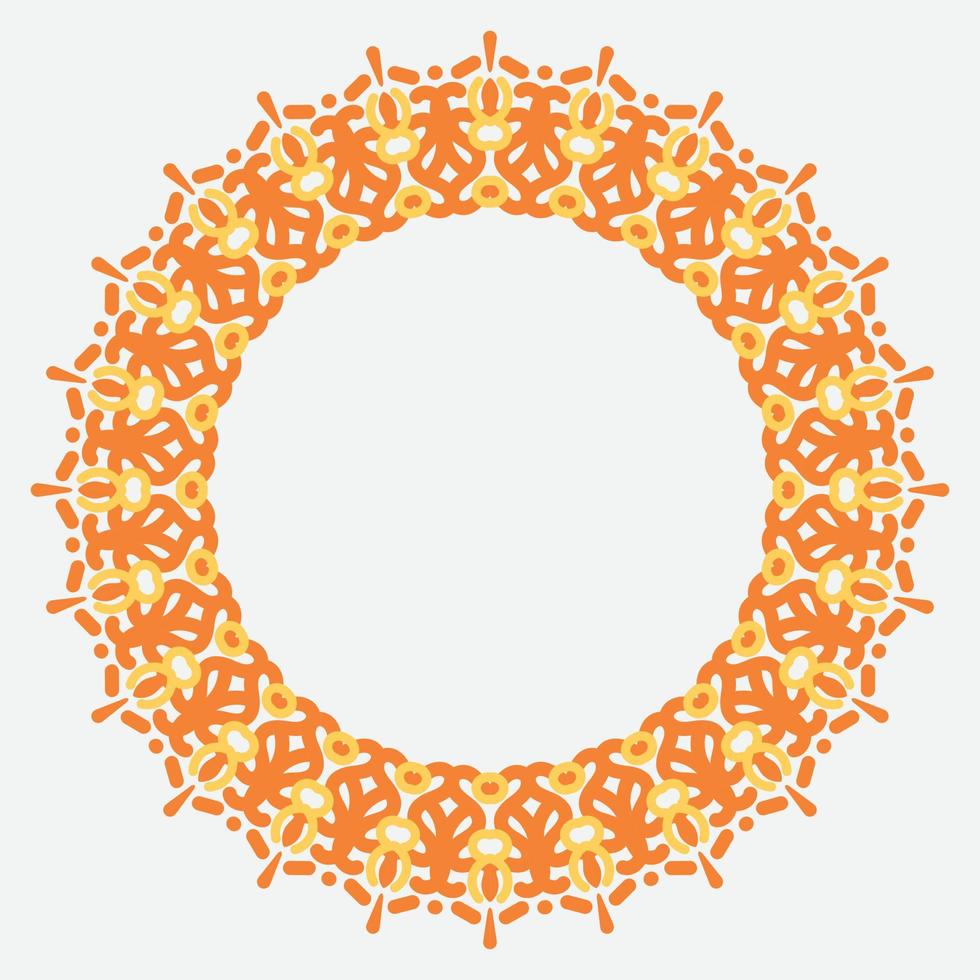 decorative round frame. circle frame. Vector design element.