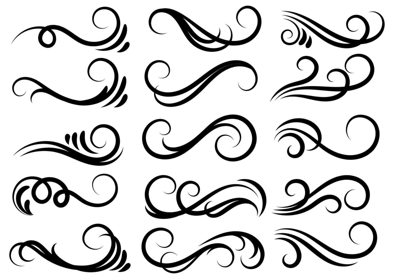 Black Swirls template vector. Swash collections. Text divider for frame, border, title, pages. Vintage illustration template. Vector eps 10.