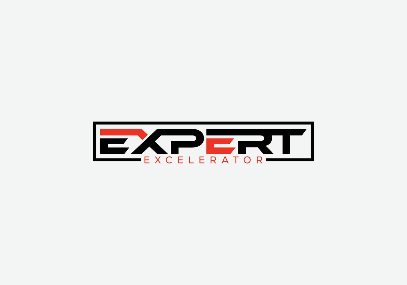 Abstract Expert typography minimalist logo design vector