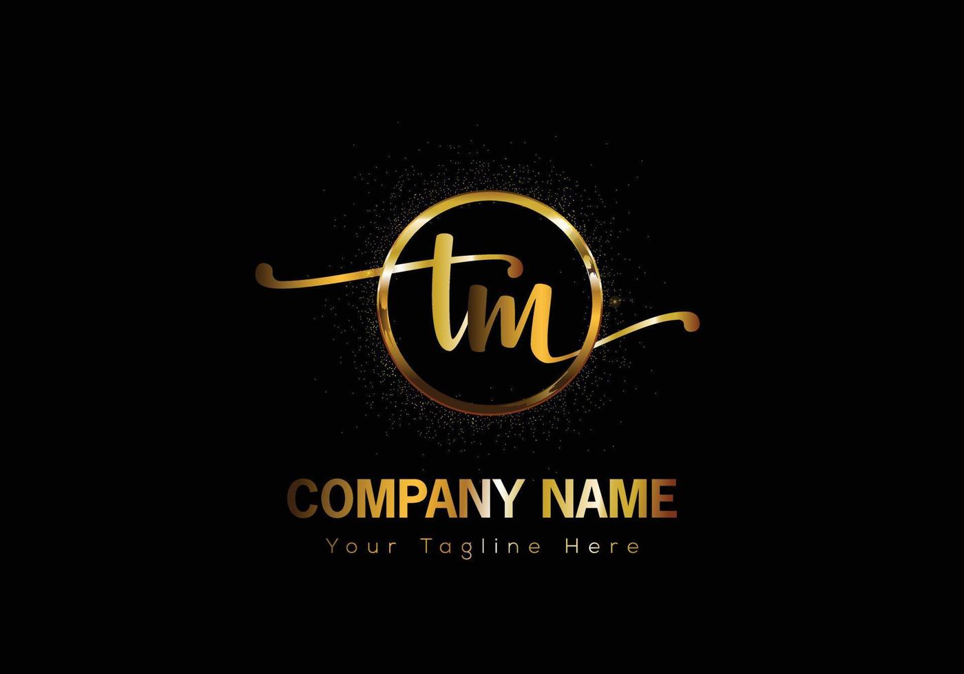 Abstract TM letter initial lettermarks logo design vector