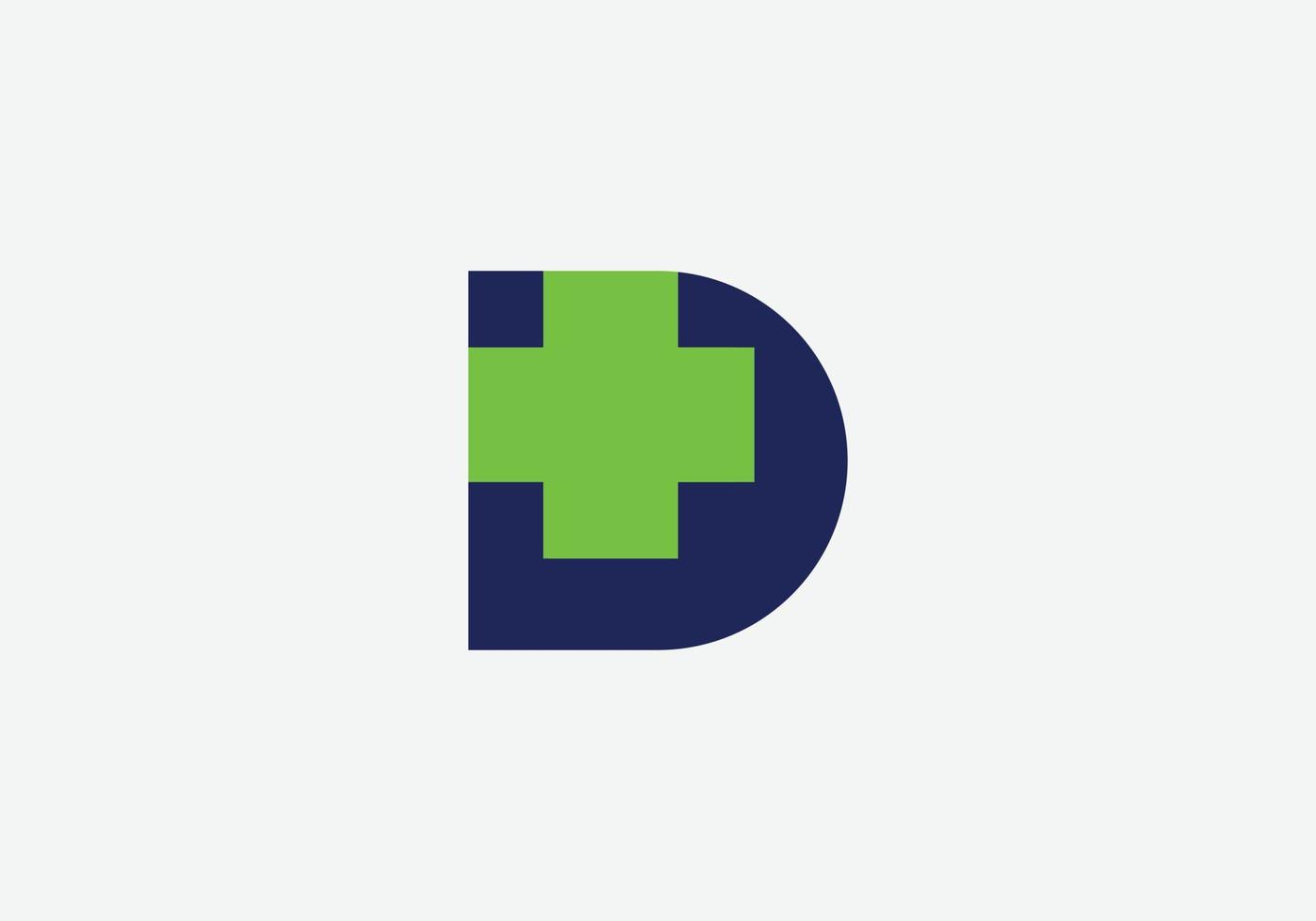 Initial Letter D modern minimalist tech Logo Design Template vector