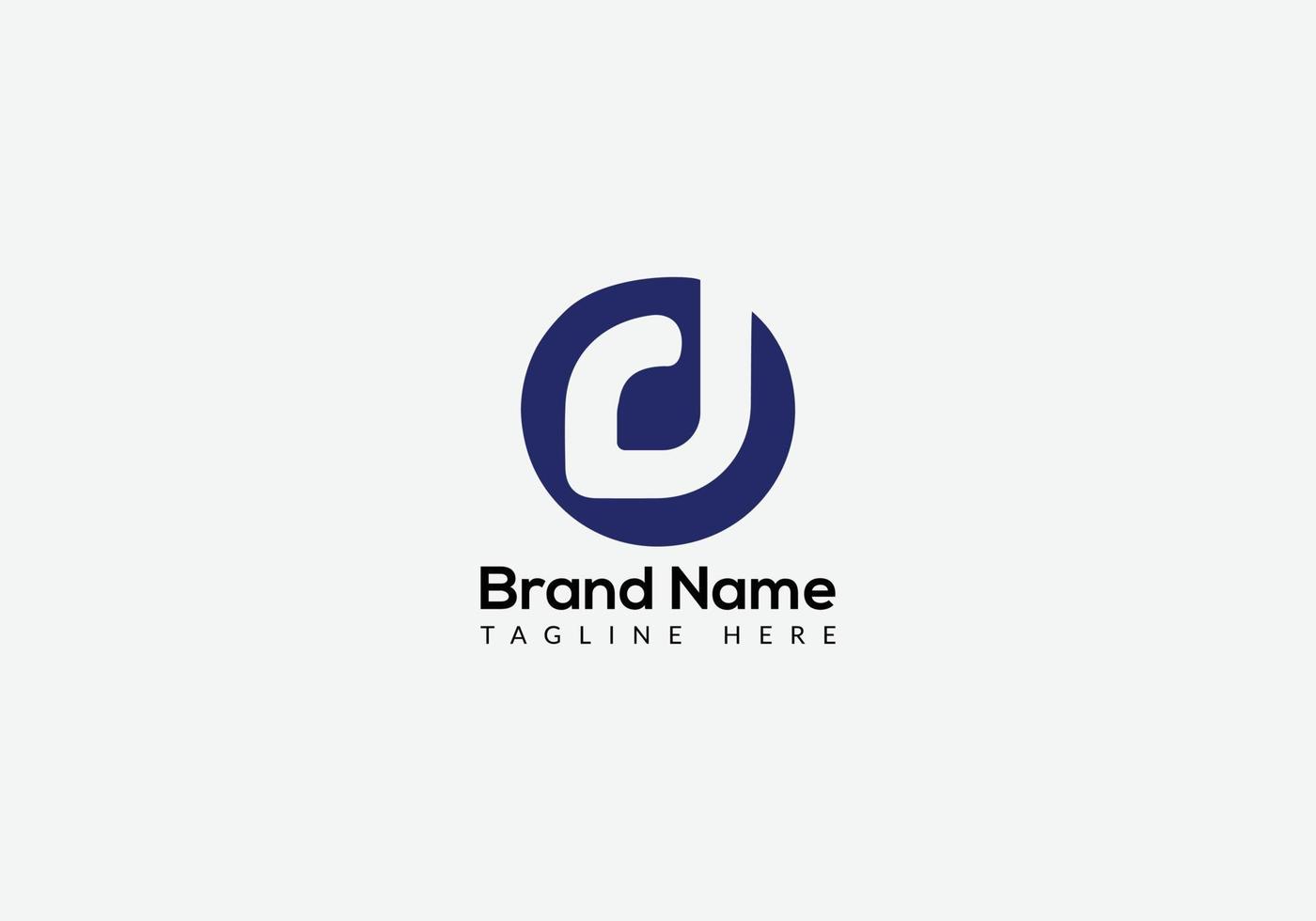 Abstract modern d letter initial tech logo design vector