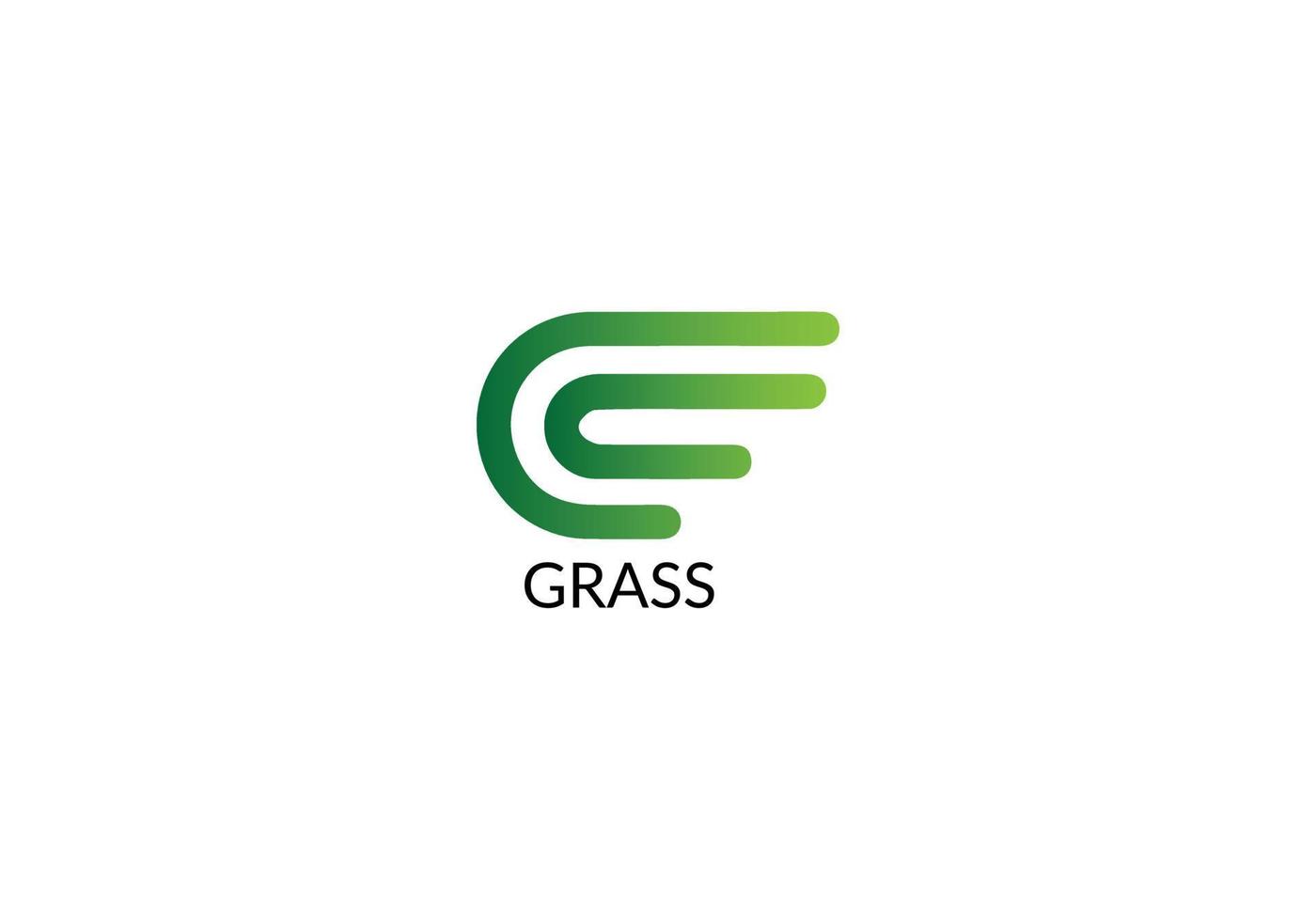 Grass Abstract G letter modern emblem logo design vector