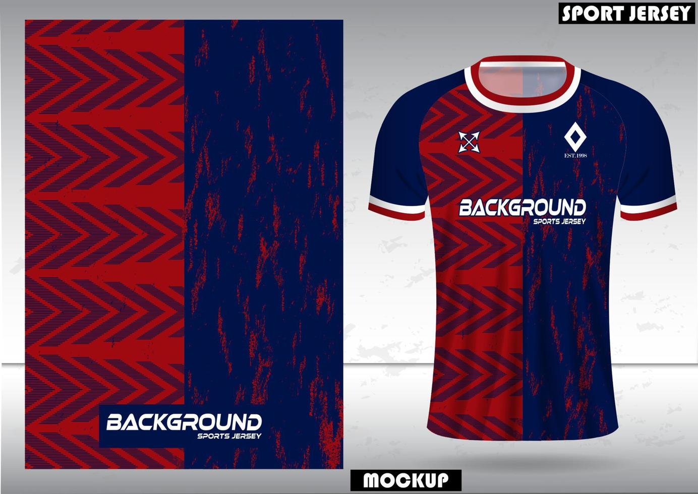Fabric textile for Sport t-shirt, Soccer jerseys, and mockups for the football club. uniform front view. vector