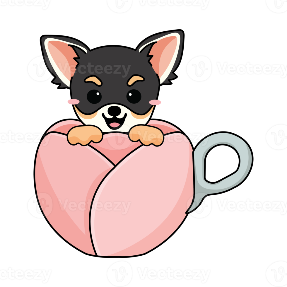 hund ClipArt i en kopp png